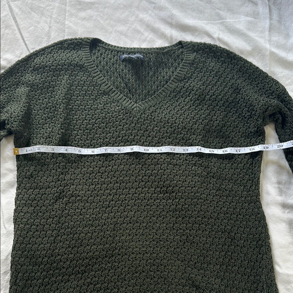 American Eagle Dark Green Cotton Blend Sweater - Picture 9 of 10